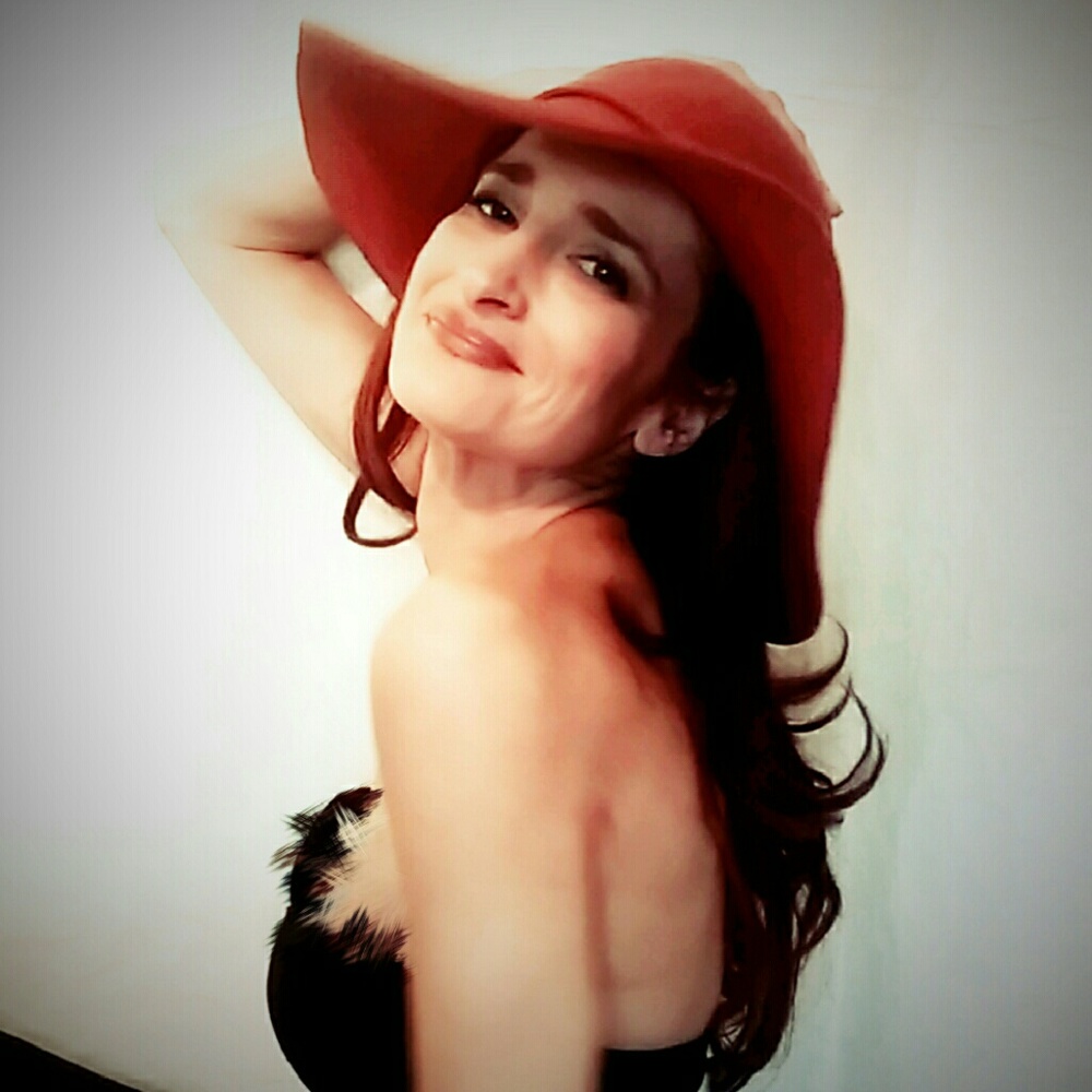 True Vintage Boho Orange Wool Floppy Hat